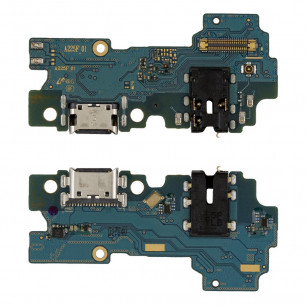 Шлейф Samsung A225 Galaxy A22, с разъемом зарядки, гарнитуры, микрофоном, Original