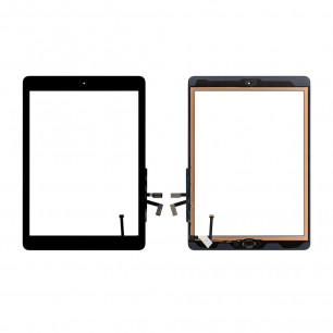 Сенсор (тачскрин) Apple iPad 5 Air, iPad Air, iPad 9.7 2017, A1822, A1823, с кнопкой Home, Original PRC, Black