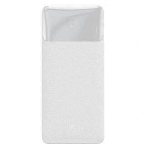 Повербанк (УМБ) Baseus Bipow Digital Display (PPDML-K02), 30000 mAh, 15W, 3A, 2USB + Type-C, White
