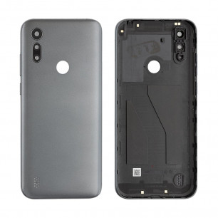 Задняя крышка Motorola E6S (XT2053), E6i, со стеклом камеры, Meteor Grey