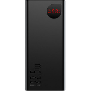 Повербанк (УМБ) Baseus Adaman Metal Quick Charge (PPAD000101), 20000 mAh, 22.5W, 3A, 2USB + Type-C + Lighting + Micro-USB, Black