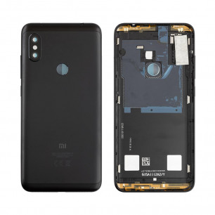 Задняя крышка Xiaomi Redmi Note 6 Pro, со стеклом камеры, Original, Black