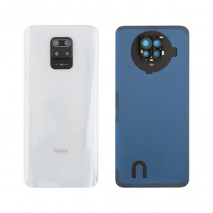 Задняя крышка Xiaomi Redmi Note 9 Pro, Redmi Note 9S, со стеклом камеры, White