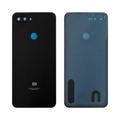 Задняя крышка Xiaomi Mi 8 Lite, со стеклом камеры, Black, фото № 1 - ukr-mobil.com