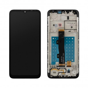 Дисплей Motorola E7 (XT2095), с тачскрином, с рамкой, Original PRC, Black