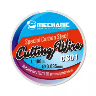 Струна сепараторная для отделения стекла дисплея Mechanic CS01, D=0,035 mm, L=100 m, (карбоновая)