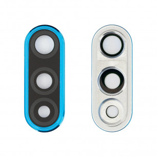 Стекло камеры Huawei P30 Lite (MAR-L01A, MAR-L21A, MAR-LX1A, MAR-LX1M), Nova 4e, с рамкой, Blue