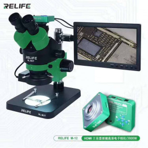 Микроскоп Relife RL M3T-B1 тринокулярный, c камерой (38 Mp), с дисплеем (10 inch)