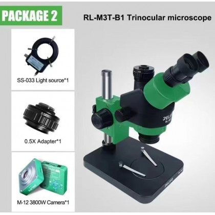 Микроскоп Relife RL M3T-B1 тринокулярный, c камерой (38 Mp) - ukr-mobil.com