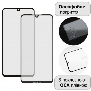 Стекло дисплея Huawei Nova 4e, P30 Lite (MAR-L21, MAR-LX1A, MAR-L21A, MAR-L01A), с OCA пленкой, Original