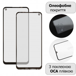 Стекло дисплея Oppo A32 2020, A53, A53s; Realme 7, Realme C17; OnePlus Nord N100, с OCA пленкой, Original