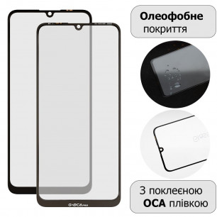 Стекло дисплея Huawei Y6P 2020, Honor 9A (MED-L29, LX9, LX9N, L29N, MOA-LX9, LX9N), с OCA пленкой, Original