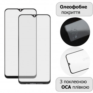 Стекло дисплея Samsung A205 Galaxy A20 2019, A307 Galaxy A30s, с OCA пленкой, Original, Black
