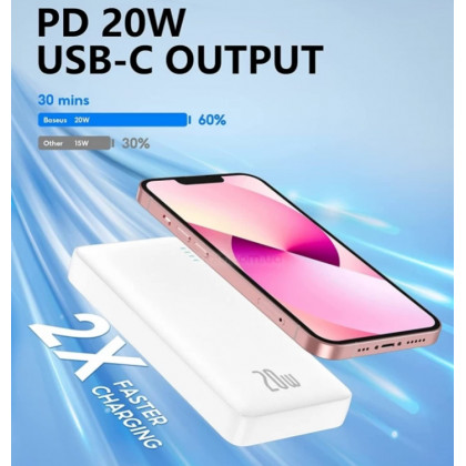 Повербанк (УМБ) Baseus AirPow (PPAP20K), 20000 mAh, 20W, White, фото № 2 - ukr-mobil.com