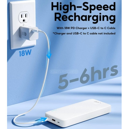 Повербанк (УМБ) Baseus AirPow (PPAP20K), 20000 mAh, 20W, White, фото № 4 - ukr-mobil.com
