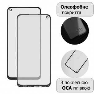 Стекло дисплея Xiaomi Redmi Note 9, Redmi 10X 4G, с OCA пленкой, Original