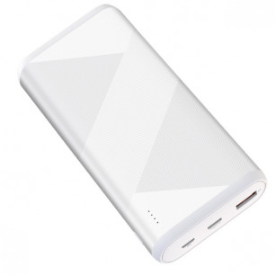 Повербанк (УМБ) XO PR150, 20000 mAh, USB + Type-C, Quick Charge - 18W, Power Delivery - 20W, White