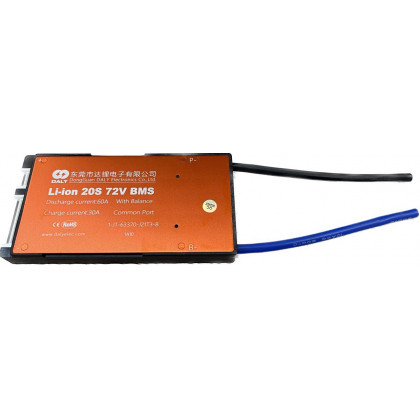 Плата BMS DaLy, Li-ion, 72V, 20S, 60A, (симетрия, влагозащитная, с балансиром) - ukr-mobil.com