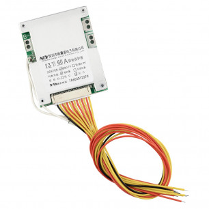 Плата BMS, Li-ion, 48V, 13S, 60A, (с балансиром)