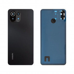 Задняя крышка Xiaomi Mi 11 Lite, со стеклом камеры, Original PRC, Black