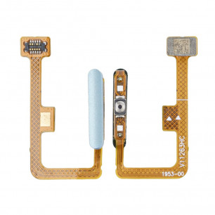 Шлейф Xiaomi Mi 11 Lite, со сканером отпечатка пальца, кнопка включения, Original, Blue