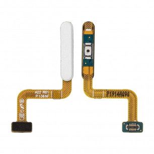 Шлейф Samsung A225 Galaxy A22, со сканером отпечатка пальца, кнопка включения, Original, White