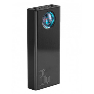 Повербанк (УМБ) Baseus Amblight Digital Display Quick Charge (PPLG-A01), 30000 mAh, 65W, ( в комплекте - кабель Type-C - Type-C ), Black