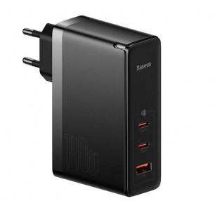 Сетевое зарядное устройство Baseus GaN5 Pro Fast Charger (CCGP100201), 140W, (в комплекте - кабель Type-C x Type-C 240W, 48V/5A), для MacBook, Black