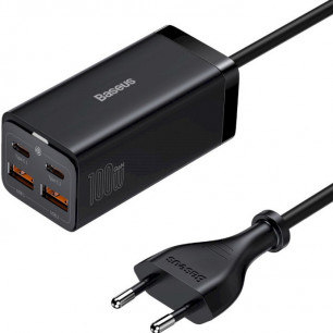 Сетевое зарядное устройство Baseus GaN3 Pro Desktop Fast Charger (CCGP000101), 100W, 2xUSB-A + 2xType-C, Black