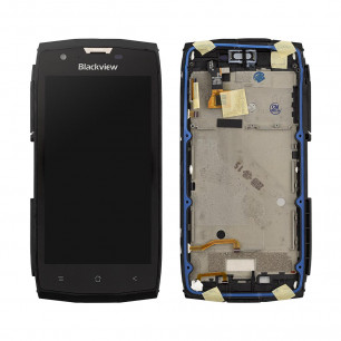 Дисплей Blackview BV7000, BV7000 Pro, с тачскрином, с рамкою Original, Black
