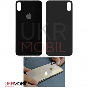 Задняя крышка Apple iPhone XS, большой вырез под камеру, Black