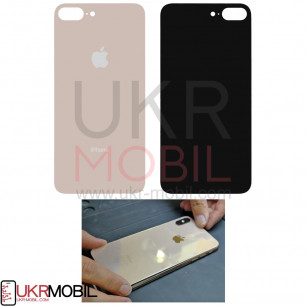 Задняя крышка Apple iPhone 8 Plus, большой вырез под камеру, Gold