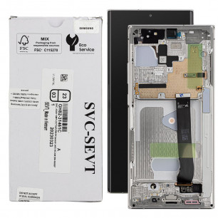 Дисплей Samsung N985 Galaxy Note 20 Ultra, с тачскрином, рамкой, GH82-31461C, Service Pack Original, Aura White