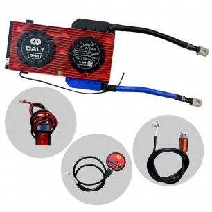Плата BMS Smart (Bluetooth) DaLy, LiFePo4, 12V, 4S, 250A, (симетрия, влагозащитная, с балансиром), UART, Bluetooth, кнопка включения