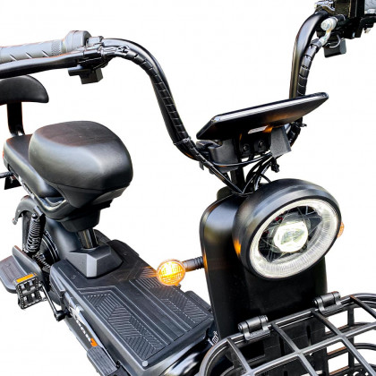 Электроскутер MIMA 500W, Black, фото № 4 - ukr-mobil.com