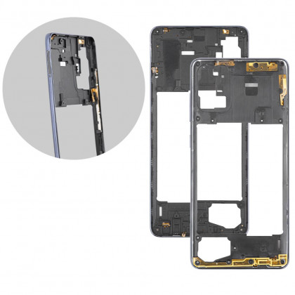 Средняя часть корпуса Samsung A715 Galaxy A71, Black, фото № 1 - ukr-mobil.com