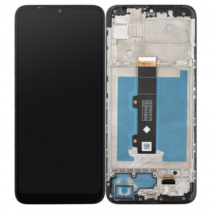 Дисплей Motorola E20 (XT2155), с тачскрином, с рамкою, Original PRC, Black