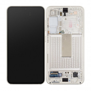Дисплей Samsung S911 Galaxy S23, GH82-30480B, с тачскрином, с рамкой, Service Pack Original, Beige
