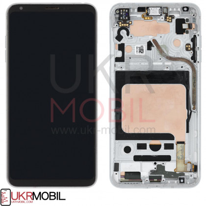 Дисплей LG V30 H930DS, с тачскрином, с рамкою, Original, Silver, фото № 2 - ukr-mobil.com