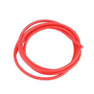 Провод силиконовый 14AWG, красный 1м (400х0,08 мм)