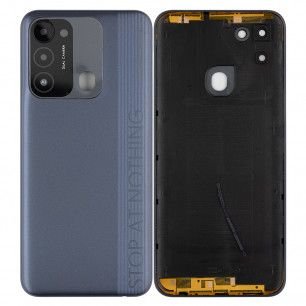 Задняя крышка Tecno Spark 8c (KG5n), со стеклом камеры, Gray