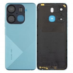 Задняя крышка Tecno Spark Go 2023 (BF7n), со стеклом камеры, Uyuni Blue