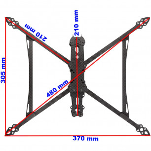 Рама для дрона FPV, Mark4 V2, 10 дюймов, карбоновая