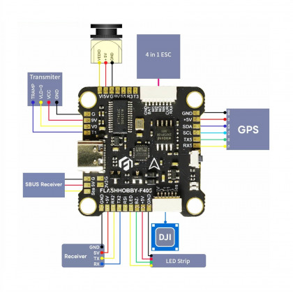 Полетный стек FLASH HOBBY F722, BLS 60A, 30.5x30.5, 4-in-1ESC, фото № 4 - ukr-mobil.com