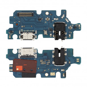 Шлейф Samsung M135 Galaxy M13, с разъемом зарядки, гарнитуры, микрофоном, Original PRC