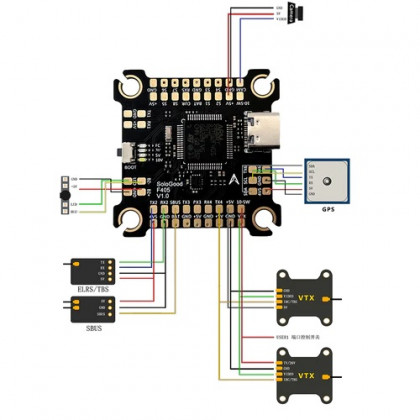 Полетный стек SoloGood FC: SB-F405-V1, ESC: SB-BLS-55A, фото № 4 - ukr-mobil.com