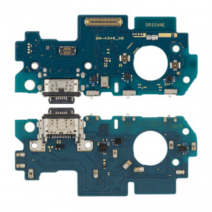 Шлейф Samsung A346 Galaxy A34, с разъемом зарядки, микрофоном, Original