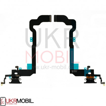 Шлейф Apple iPhone X, с разъемом зарядки и микрофоном, Original PRC, Black, фото № 1 - ukr-mobil.com