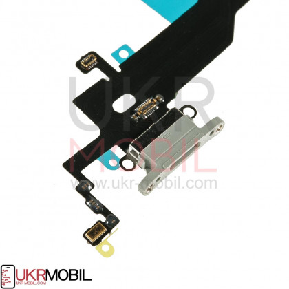 Шлейф Apple iPhone X, с разъемом зарядки и микрофоном, Original PRC, White, фото № 3 - ukr-mobil.com