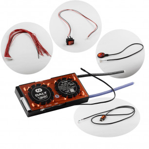 Плата BMS Smart (Bluetooth) DaLy, Li-ion, 48V, 14S, 50A, (симетрия, влагозащитная, с балансиром), UART, Bluetooth, кнопка включения